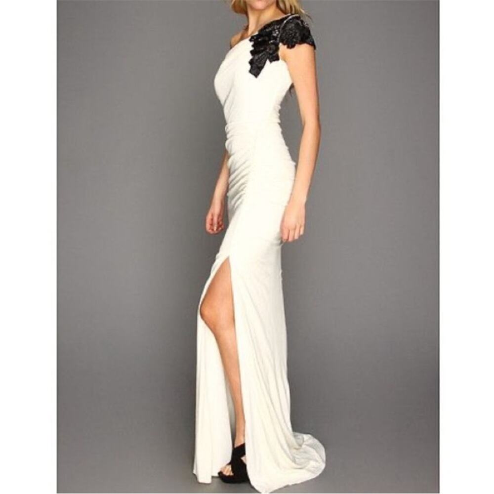🗽New Badgley Mischka One Shoulder Gown Special Occasion Dress